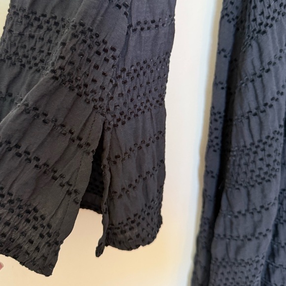 Disturbia Black Long Bell Sleeve V-Neck Mini Dress in Size 6 - Picture 8 of 9